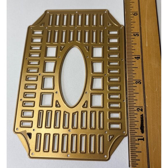 Anna Griffin Teilage Lattice Gate Metal Cutting Dies Gold Intricate Design Craft - Picture 5 of 12